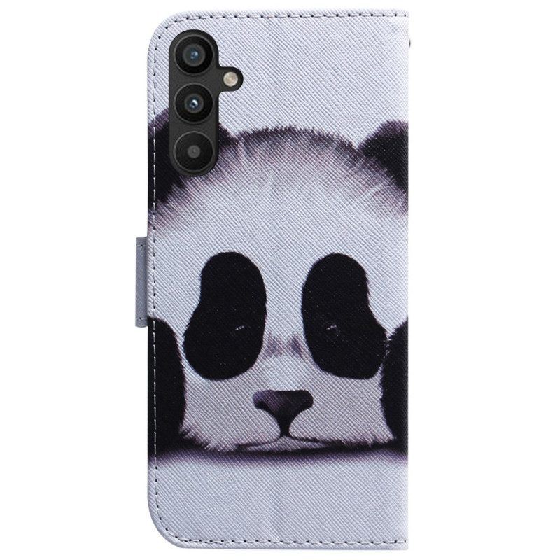 Leren Hoesje voor Samsung Galaxy A54 5G Met Ketting Lanyard Panda-ventilator