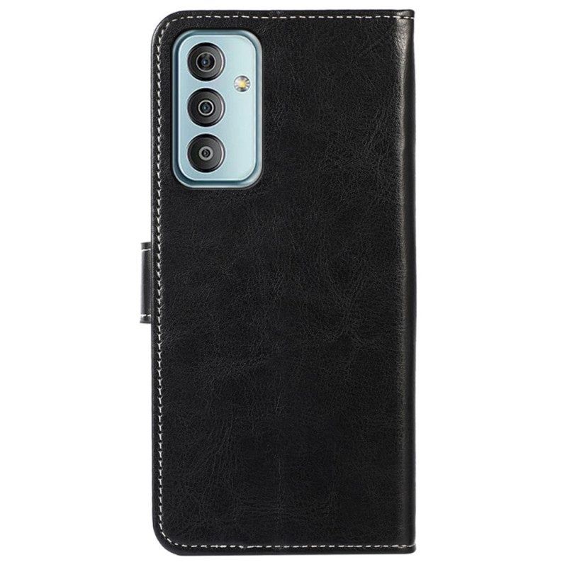 Leren Hoesje voor Samsung Galaxy M13 Leerstijl En Naden