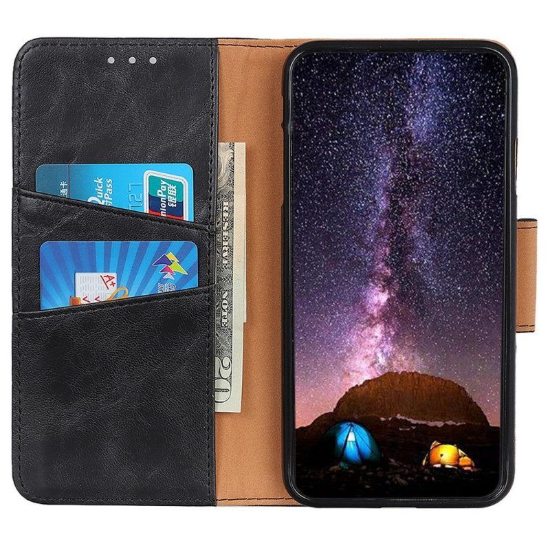 Leren Hoesje voor Samsung Galaxy M23 5G Split Lederen Omkeerbare Sluiting