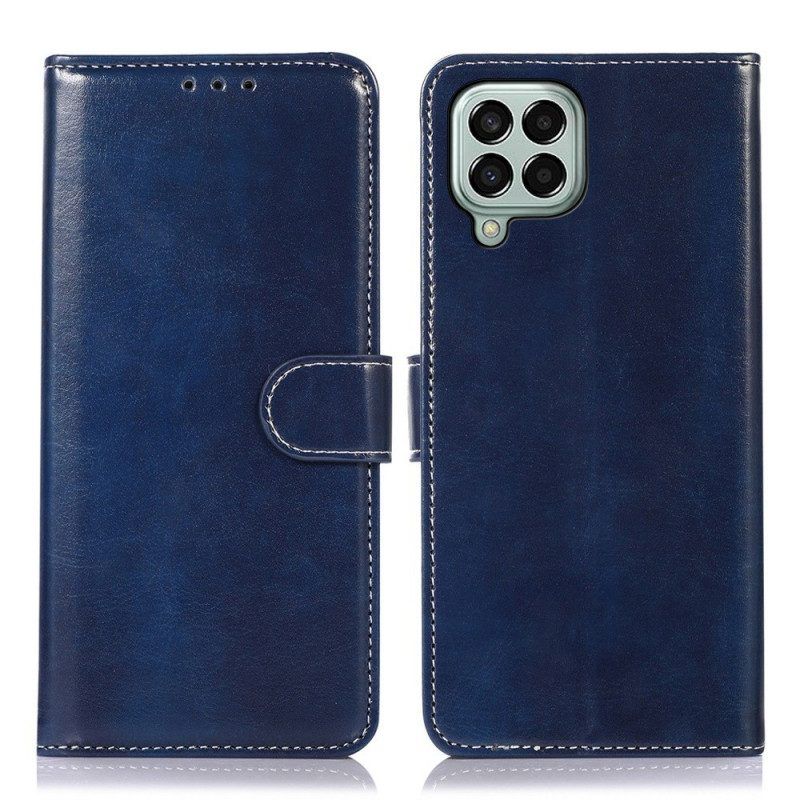 Leren Hoesje voor Samsung Galaxy M33 5G Leerstijl En Naden