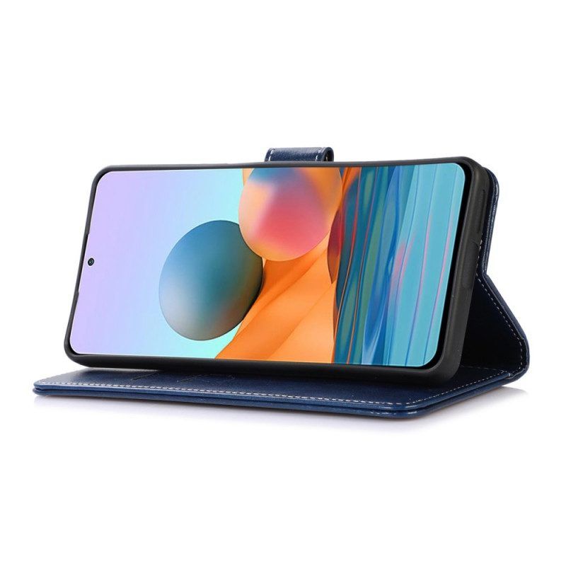 Leren Hoesje voor Samsung Galaxy M33 5G Leerstijl En Naden