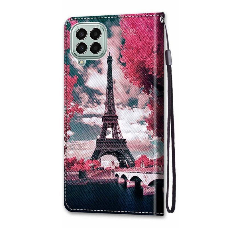 Leren Hoesje voor Samsung Galaxy M53 5G Eiffeltoren