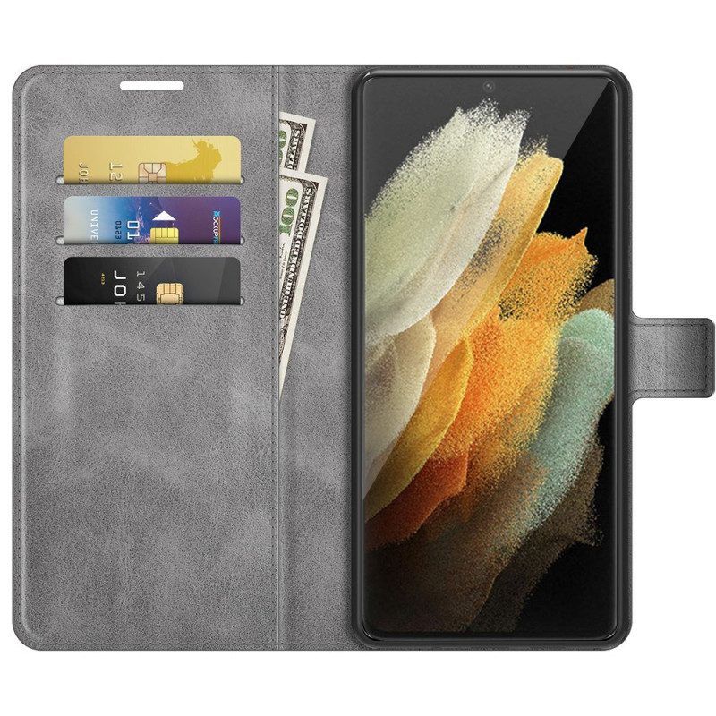 Leren Hoesje voor Samsung Galaxy S22 Ultra 5G Ultra Kunstleer