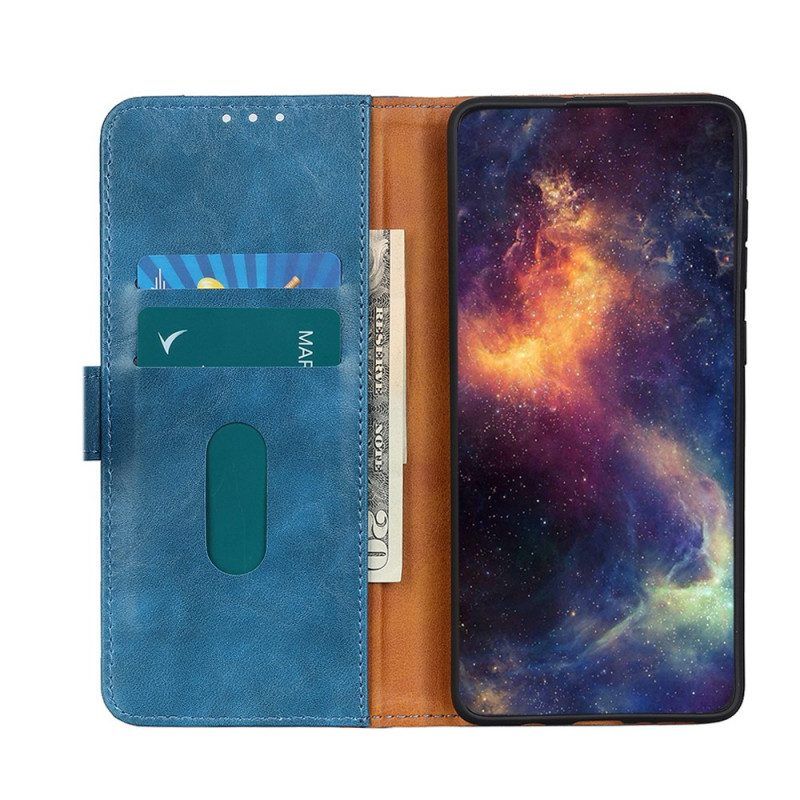 Leren Hoesje voor Samsung Galaxy S22 Ultra 5G Kunstleer Elegantie Khazneh