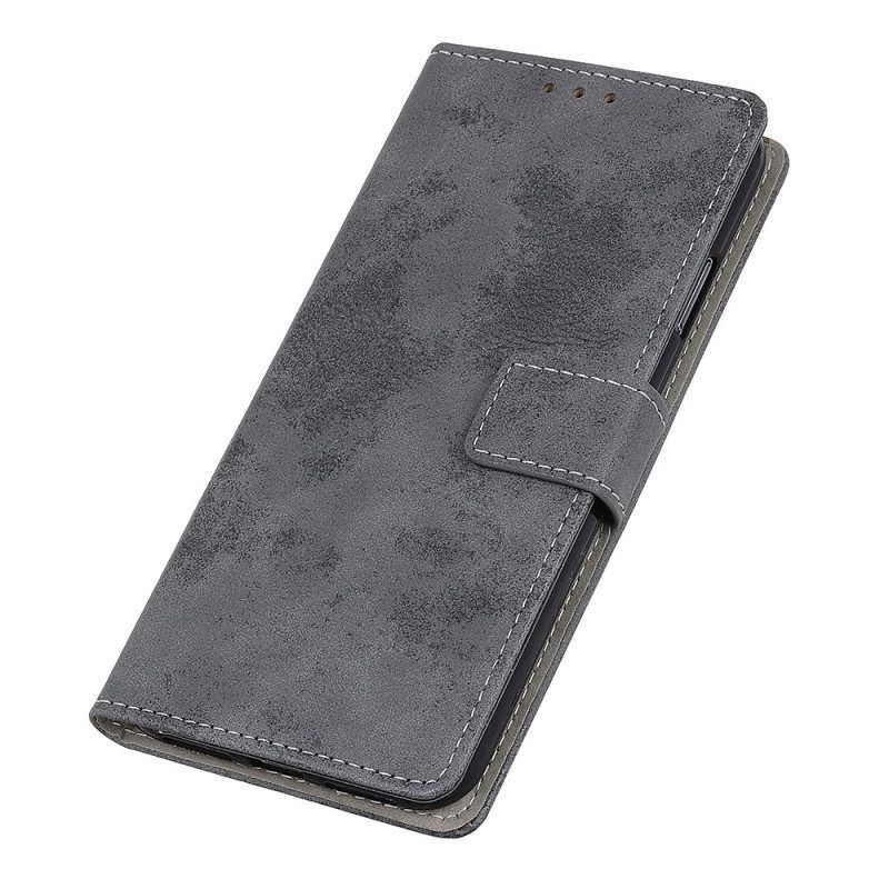 Leren Hoesje voor Samsung Galaxy S22 Ultra 5G Vintage Leereffect