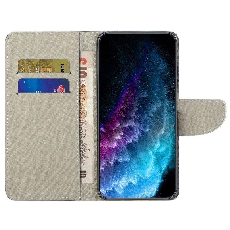 Leren Hoesje voor Samsung Galaxy S23 5G Vintage Eiffeltoren