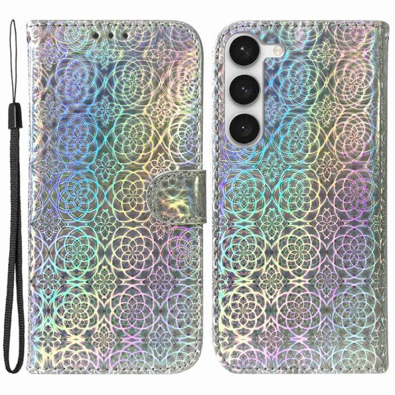 Leren Hoesje voor Samsung Galaxy S23 Plus 5G Disco-stijl