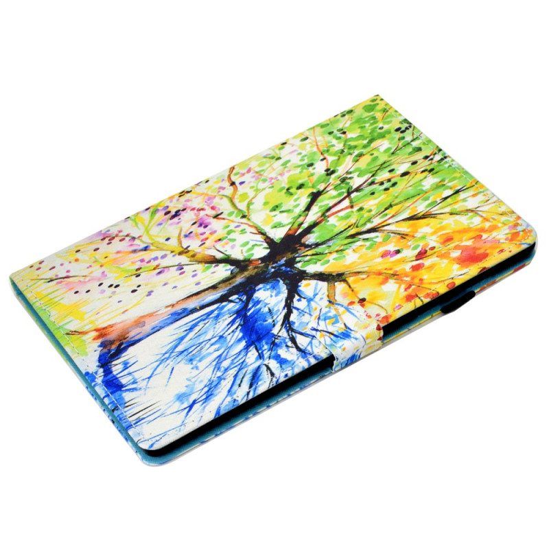 Leren Hoesje voor Samsung Galaxy Tab A8 (2021) Aquarel Boom