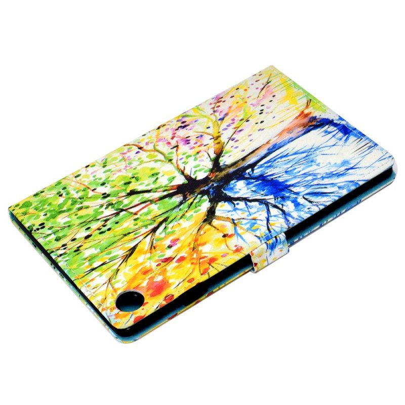 Leren Hoesje voor Samsung Galaxy Tab A8 (2021) Aquarel Boom