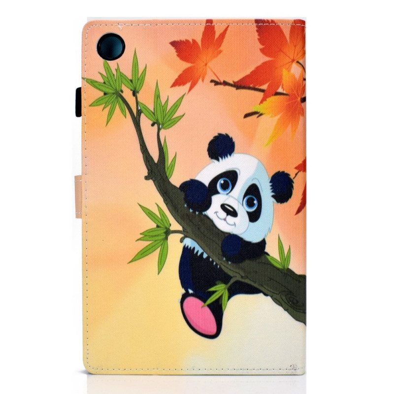 Leren Hoesje voor Samsung Galaxy Tab A8 (2021) Leuke Panda