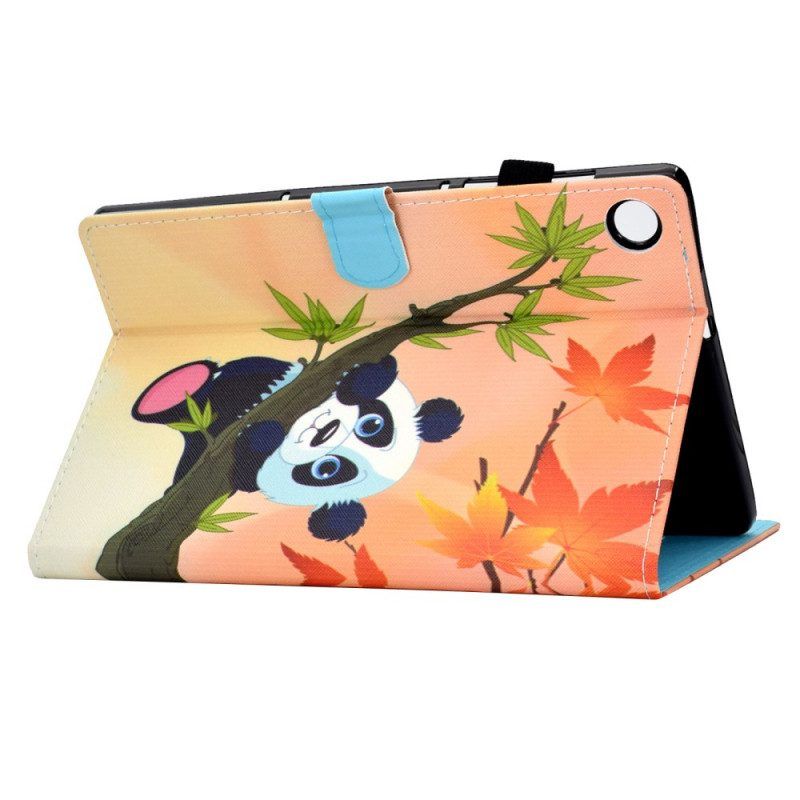 Leren Hoesje voor Samsung Galaxy Tab A8 (2021) Leuke Panda