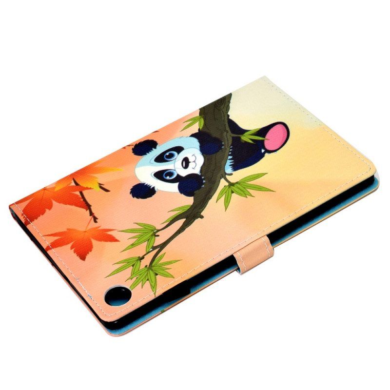 Leren Hoesje voor Samsung Galaxy Tab A8 (2021) Leuke Panda