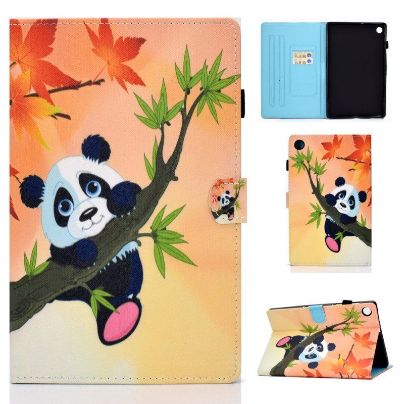 Leren Hoesje voor Samsung Galaxy Tab A8 (2021) Leuke Panda