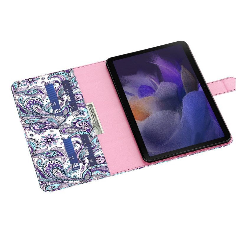 Leren Hoesje voor Samsung Galaxy Tab A8 (2021) Paisley