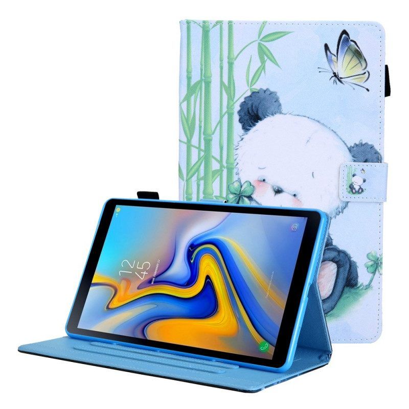 Leren Hoesje voor Samsung Galaxy Tab A8 (2021) Panda In De Natuur