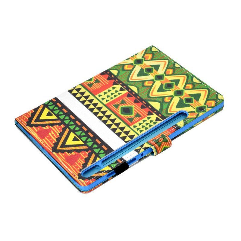 Leren Hoesje voor Samsung Galaxy Tab S8 / Tab S7 Azteken