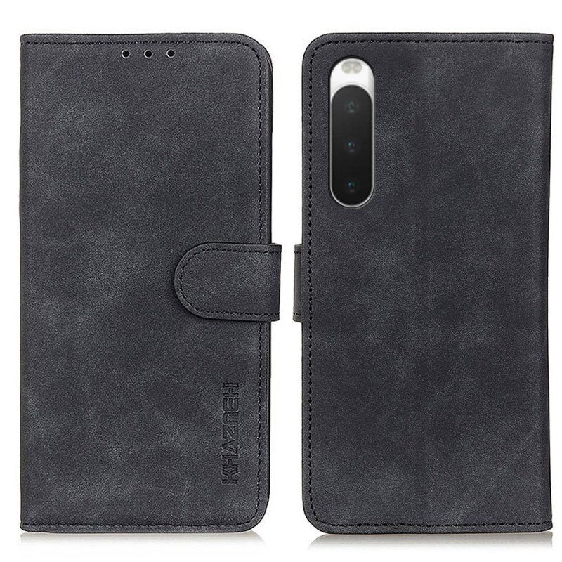 Leren Hoesje voor Sony Xperia 10 IV Khazneh Vintage Leereffect