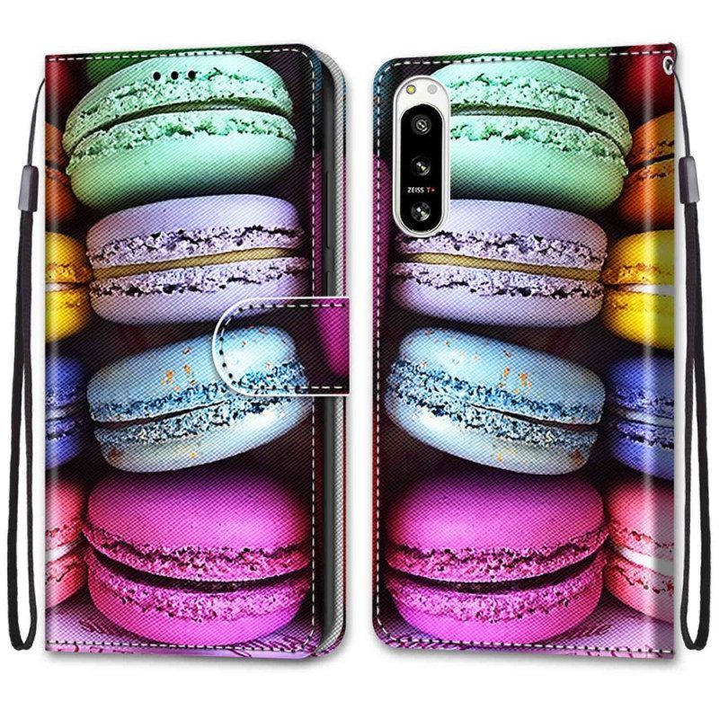 Leren Hoesje voor Sony Xperia 5 IV Macarons