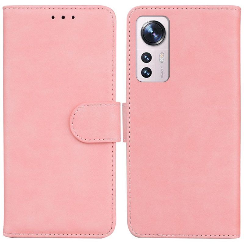 Leren Hoesje voor Xiaomi 12 Pro Effen Leer