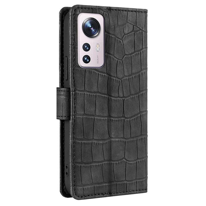 Leren Hoesje voor Xiaomi 12 Pro Skin-touch-krokodil