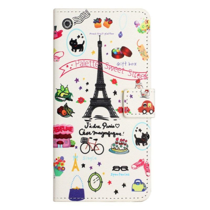 Leren Hoesje voor Xiaomi Redmi A1 Parijs Viert Feest