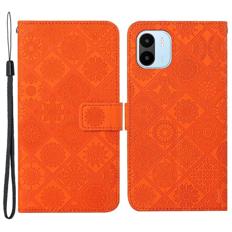 Leren Hoesje voor Xiaomi Redmi A1 Tapijt Patroon