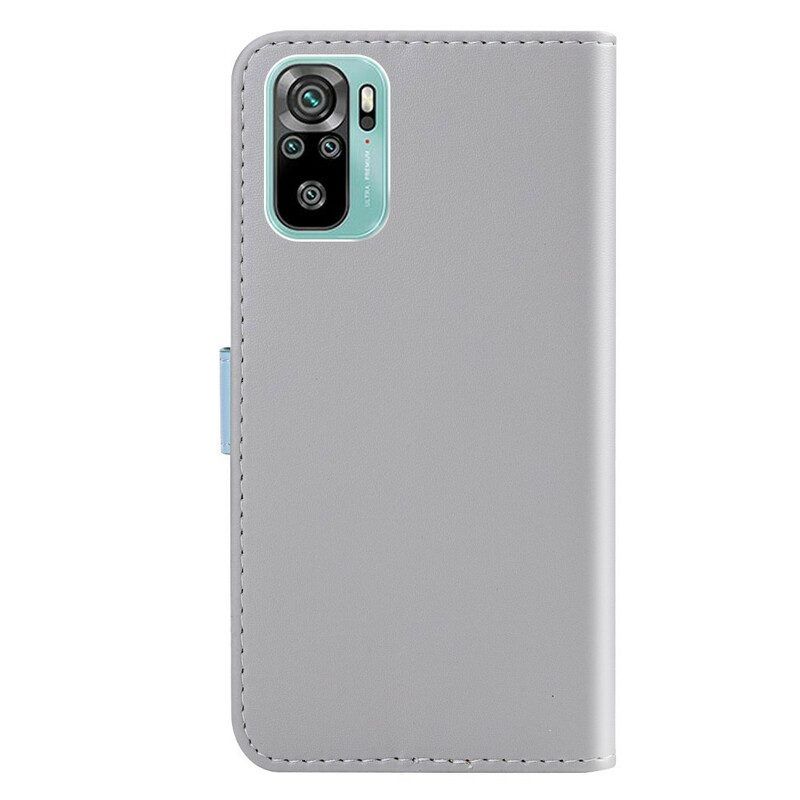 Leren Hoesje voor Xiaomi Redmi Note 10 / 10S Driekleurig Leereffect