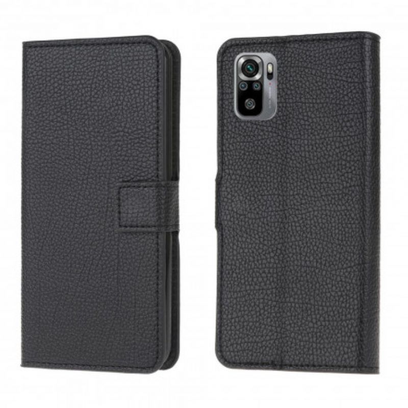 Leren Hoesje voor Xiaomi Redmi Note 10 / 10S Litchi-nerf Leereffect