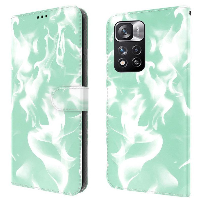 Leren Hoesje voor Xiaomi Redmi Note 11 Pro Plus 5G Abstract Patroon