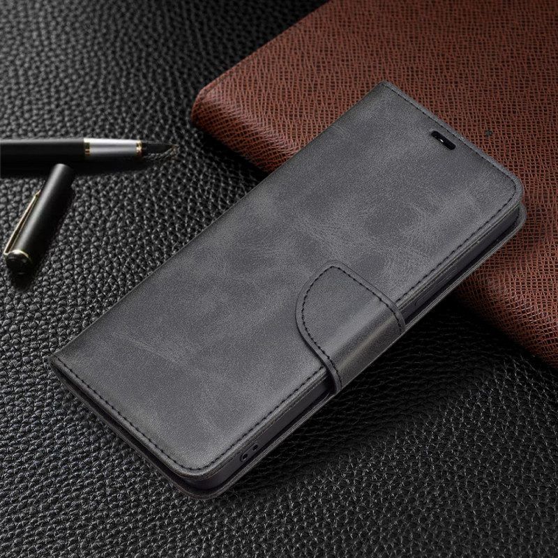 Leren Hoesje voor Xiaomi Redmi Note 11 Pro Plus 5G Gladde Schuine Sluiting