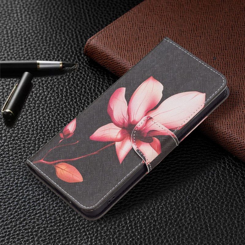 Leren Hoesje voor Xiaomi Redmi Note 11 Pro Plus 5G Roze Bloem