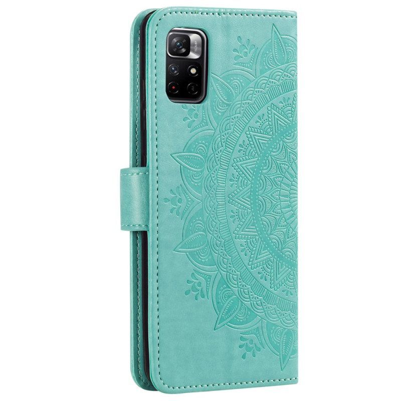 Leren Hoesje voor Xiaomi Redmi Note 11 Pro Plus 5G Zon Mandala