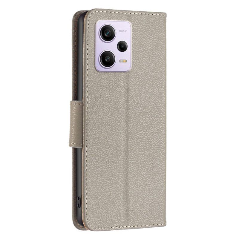 Leren Hoesje voor Xiaomi Redmi Note 12 Pro Met Ketting Schuine Riemsluiting