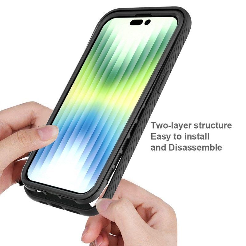 Telefoonhoesje voor iPhone 14 Pro Max Hybride Met Screenprotector