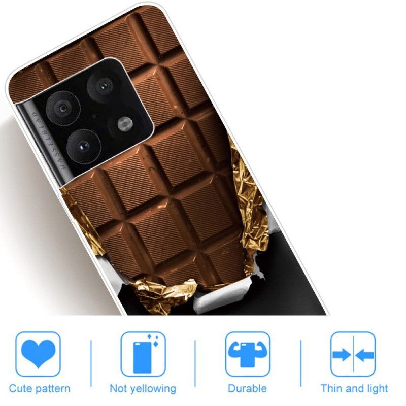 Telefoonhoesje voor OnePlus 10 Pro 5G Flexibele Chocoladereep