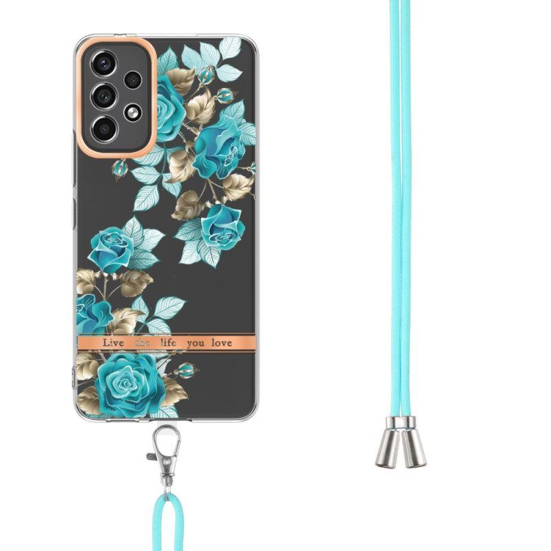 Telefoonhoesje voor Samsung Galaxy A13 Met Koord Mandala Zon Met Lanyard