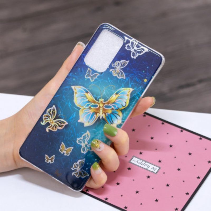 Telefoonhoesje voor Samsung Galaxy A52 4G / A52 5G / A52s 5G Ontwerp Vlinders