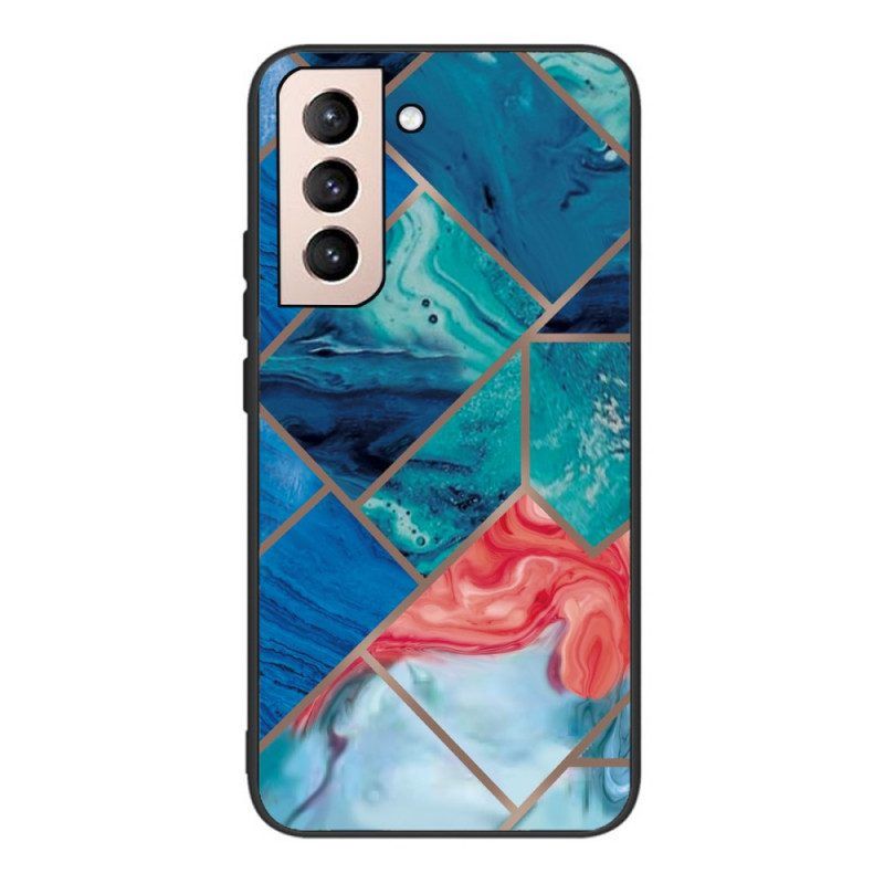 Telefoonhoesje voor Samsung Galaxy S22 5G Variabel Geometrisch Marmer