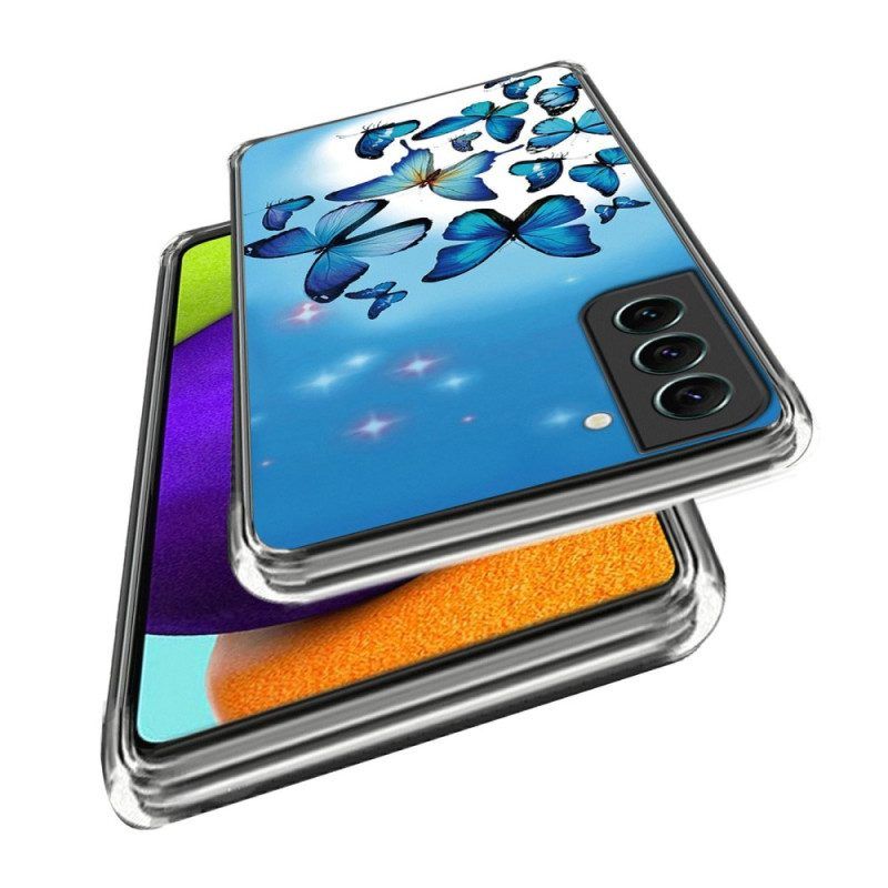 Telefoonhoesje voor Samsung Galaxy S23 5G Blauwe Vlinders