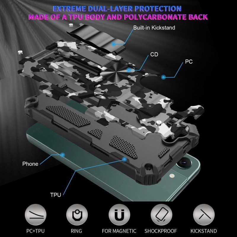 Telefoonhoesje voor Samsung Galaxy S23 Plus 5G Camouflage Verwijderbare Ondersteuning