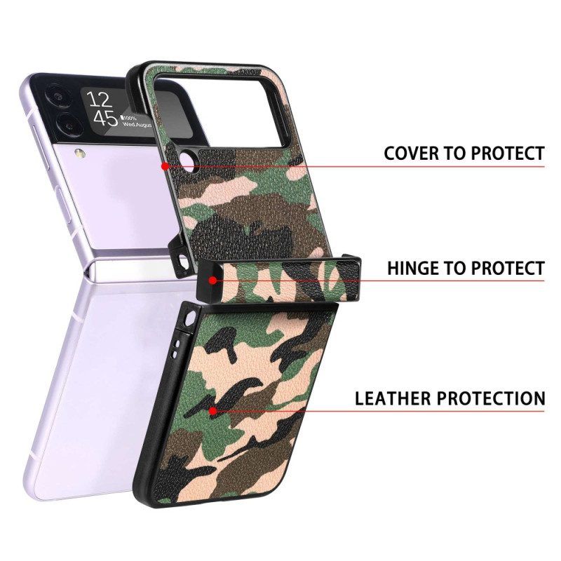 Telefoonhoesje voor Samsung Galaxy Z Flip 4 Folio-hoesje Militaire Camouflage