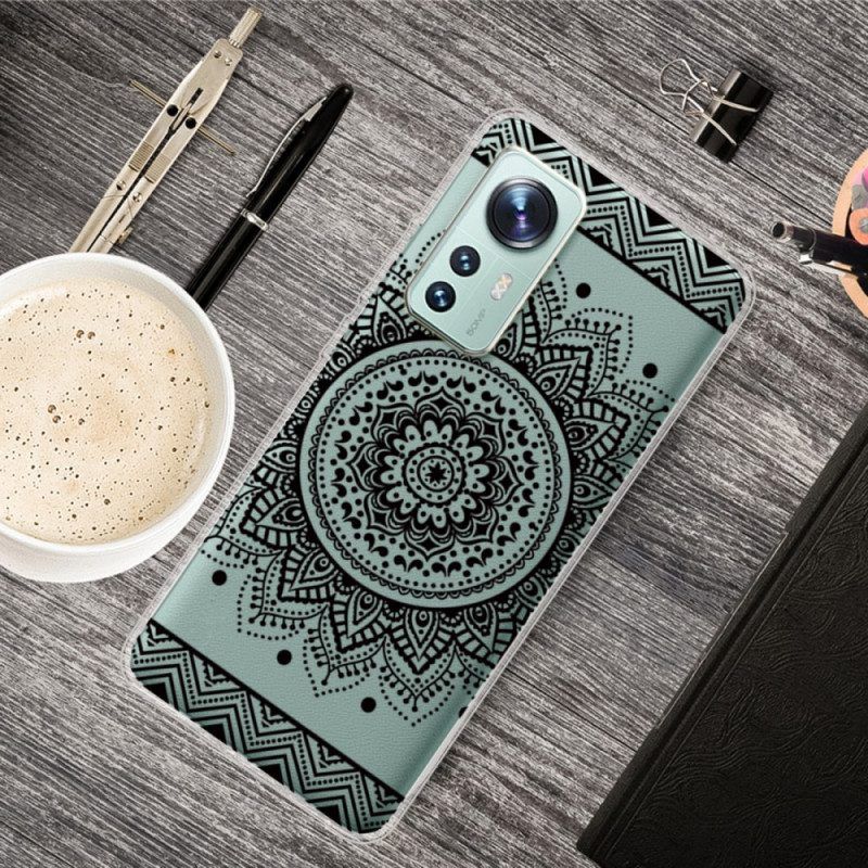 Telefoonhoesje voor Xiaomi 12 Pro Siliconen Mandala Zwart