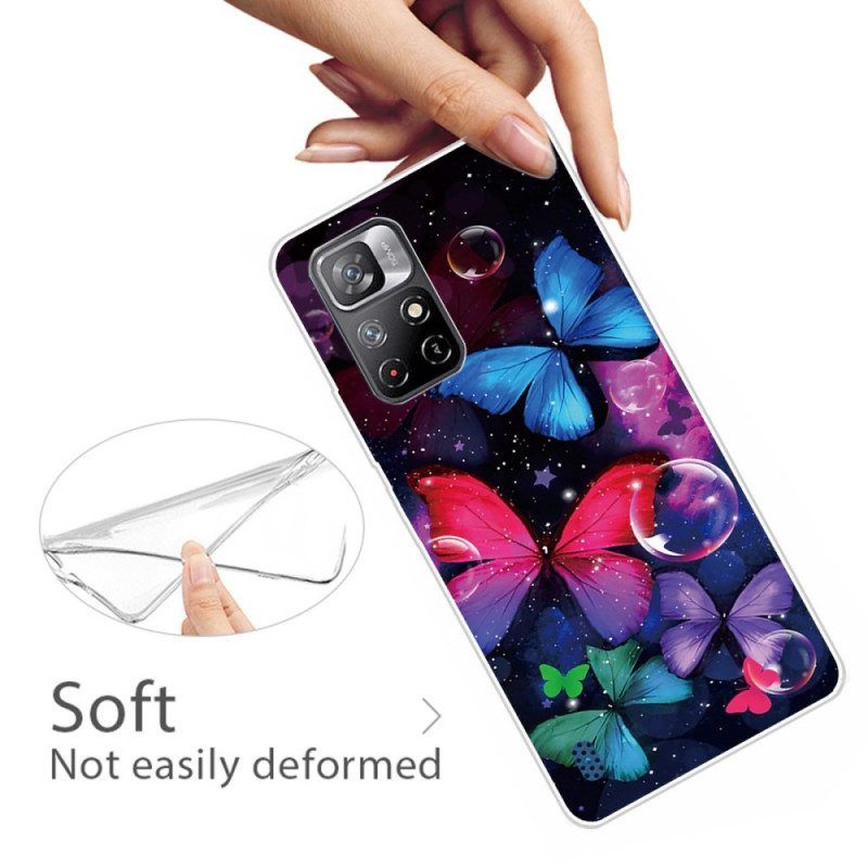 Telefoonhoesje voor Xiaomi Redmi Note 11 Pro Plus 5G Flexibele Vlinders