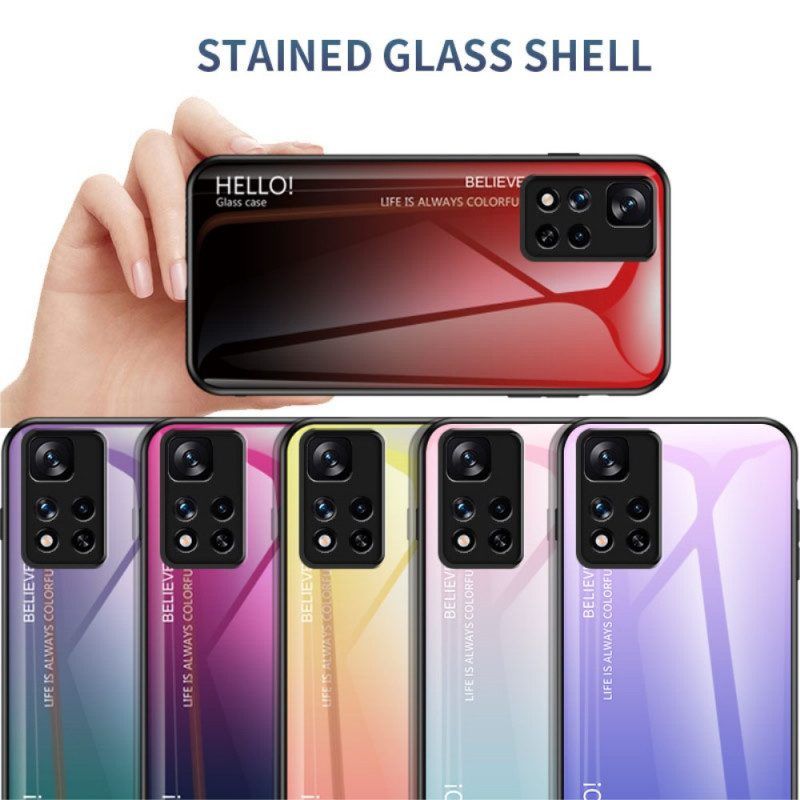 Telefoonhoesje voor Xiaomi Redmi Note 11 Pro Plus 5G Gehard Glas Hallo